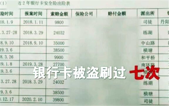 2年内银行卡被盗刷7次!男子投保不久就遭遇盗刷,难道他骗保?