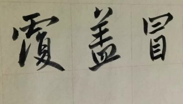 毛笔字天天练习盖字