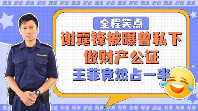 谢霆锋被曝曾私下做财产公证,钱将一半给儿子,王菲竟然也占一半