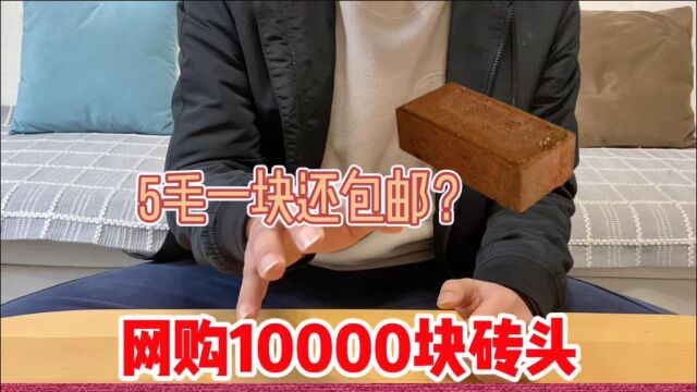 网上有人盖房网购了10000个砖头,5毛一个还包邮,这是真的吗?