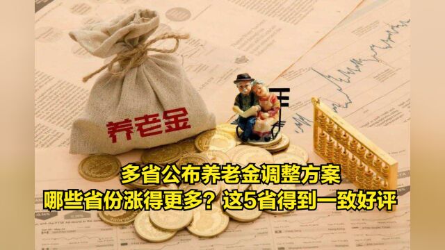 多省公布养老金调整方案,哪些省份涨得更多?这5省得到一致好评