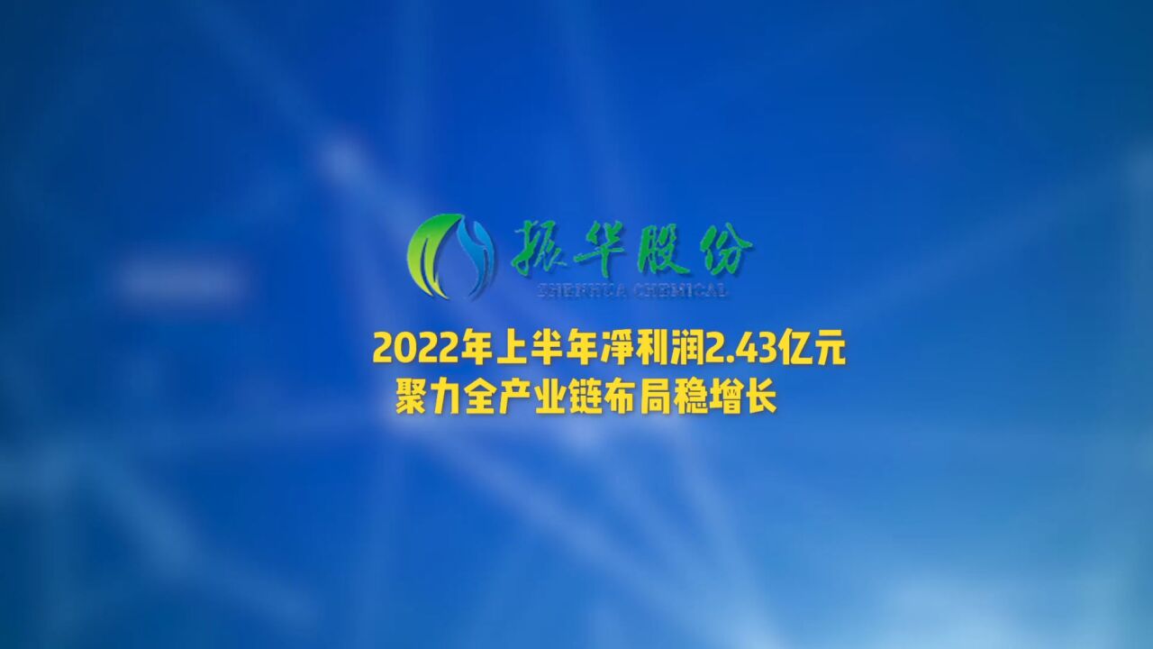 振华股份:2022年上半年净利润2.43亿元 聚力全产业链布局稳增长