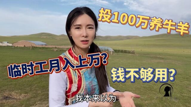 草原临时工月入1万2?女汉子养牛羊100万垫底,每月10万开销