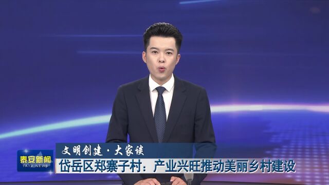 泰安市岱岳区郑寨子村:产业兴旺推动美丽乡村建设