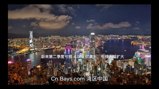 蔚来第二季度亏损 4.098 亿美元,亏损大幅扩大— CnBays.com湾区中国 | 睿问商务ReveMgt