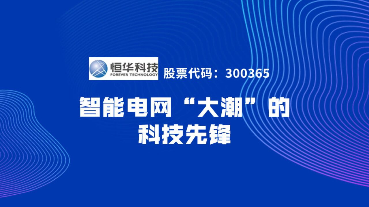 恒华科技:智能电网“大潮”的科技先锋