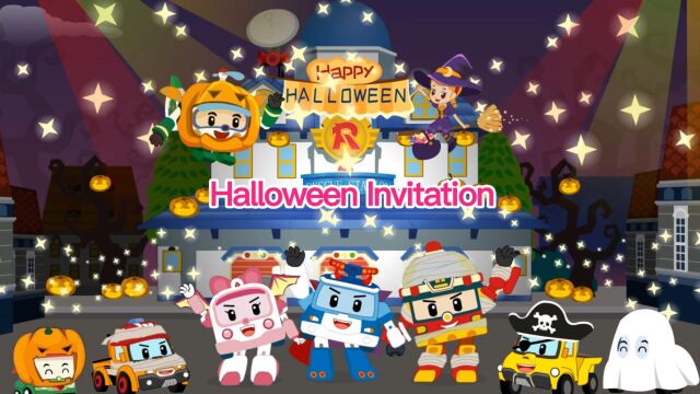 荣达丰变形警车珀利:Halloween Invitation 万圣节邀请函【英文版】