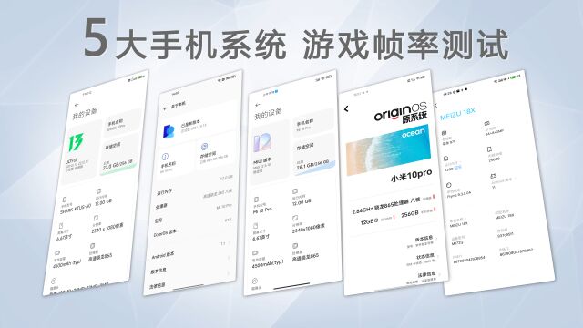MIUI,JOYUI,Flyme,OriginOS,ColorOS!5大手机系统游戏帧率对比!