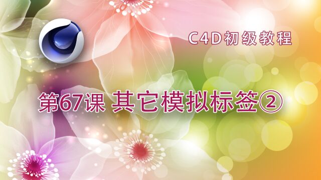 C4D初级教程 第67课 其它模拟标签详解(2)