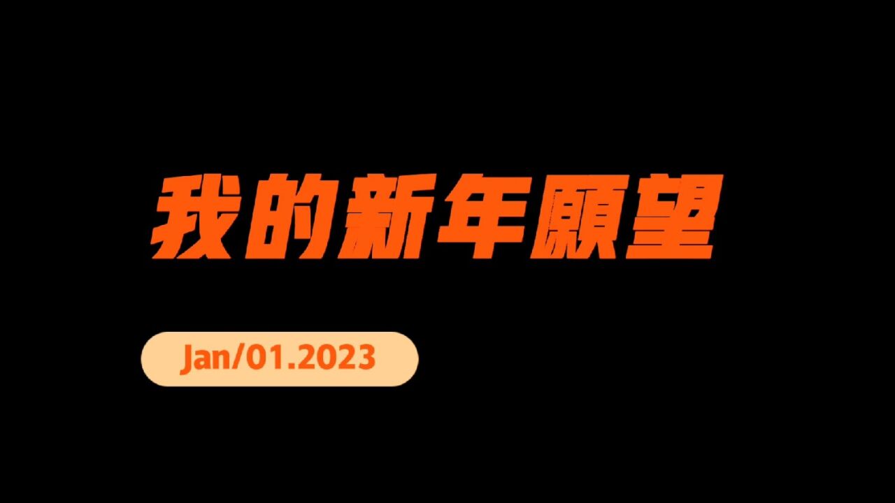 我的新年愿望:没有疾病!没有战争!