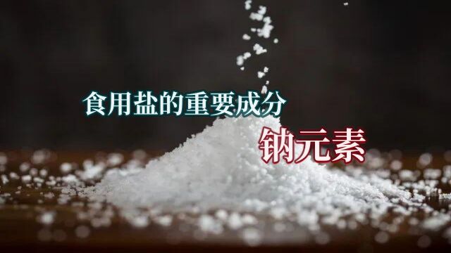 盐放多了就会咸,那你了解食用盐的重要元素成分“钠元素”吗?