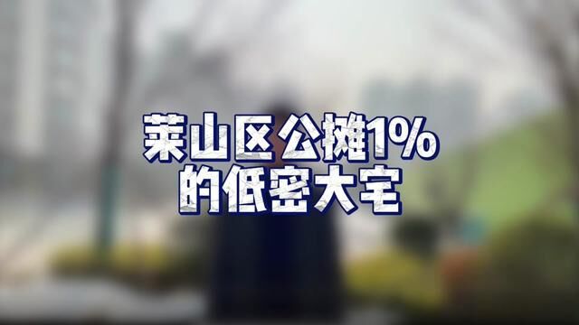 莱山区山海路旁低密住宅,公摊仅1%?#烟台 #烟台房产 #烟台买房 #烟台楼市