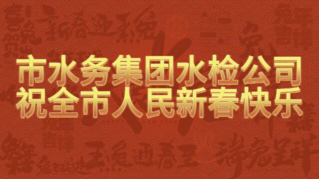 市水务集团水检公司祝全市人民新春快乐