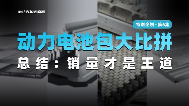 动力电池包大比拼总结:销量才是王道