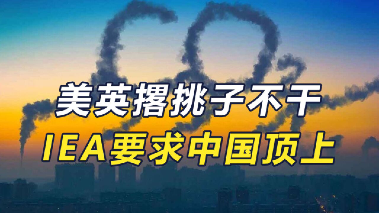 果然不可信,美国拒绝给钱,英国推迟环保措施,IEA让中国出力