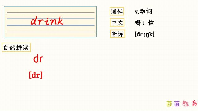 自然拼读:drink