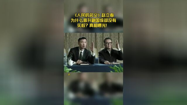 《人民的名义》赵立春为什么晋升副国级却没有实权?真相曝光!