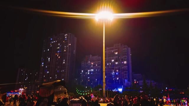 帅乡广场夜晚镜头下的特殊效果…#城市的夜晚 #乐至 #陈毅广场