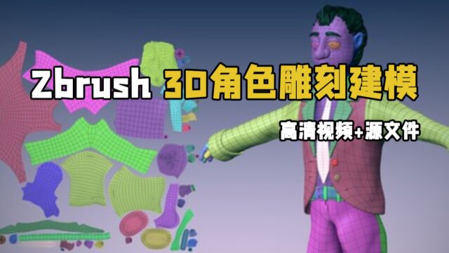 Zbrush 3D角色雕刻建模初学者基础训练视频教程 RRCG