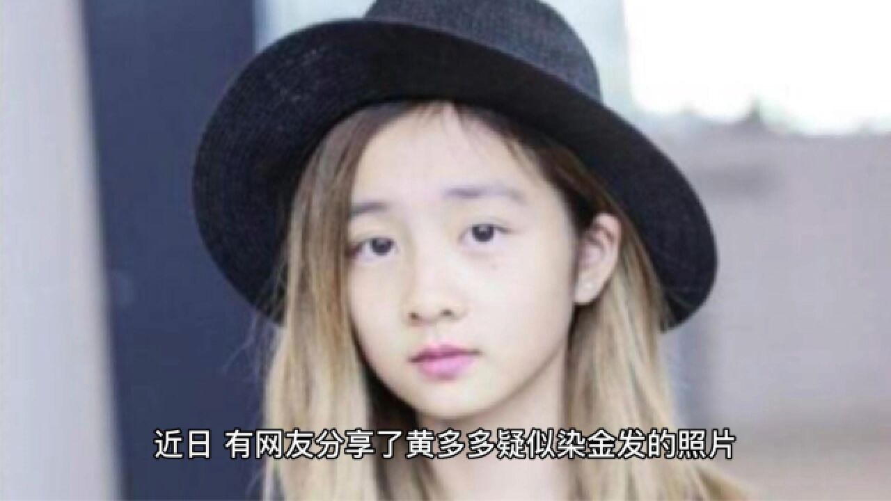 黄磊女儿黄多多染发被骂,黄磊夫妇发博为女儿声讨