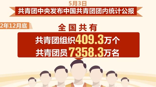 中国共青团团内统计公报发布,全国共有共青团员7358.3万名