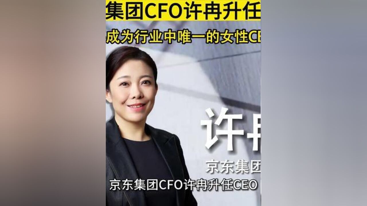 京东CFO许冉将接替徐雷,出任京东CEO.许冉于2018年7月加入京东,任职财务副总裁