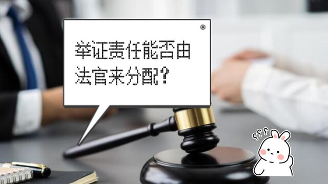 举证责任能否由法官来分配?,八通来说!