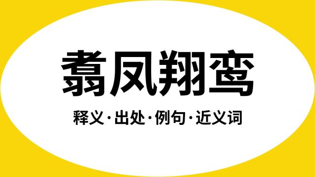 “翥凤翔鸾”是什么意思?