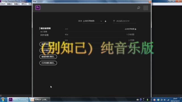 别知己纯音乐版(PR学习制作)