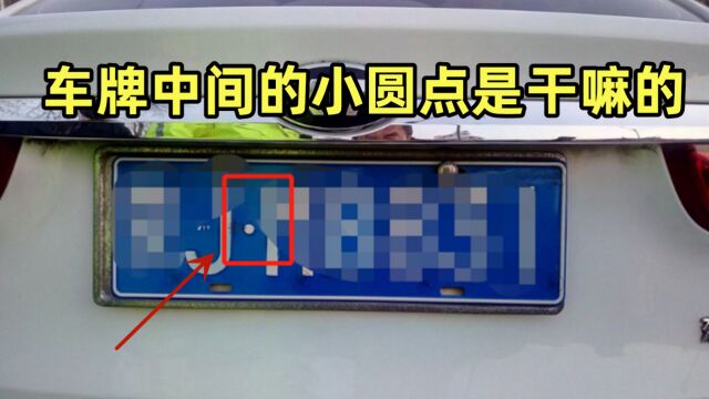 车牌中间的小圆点是干嘛的?遮住就能避免被拍吗?真相在这里