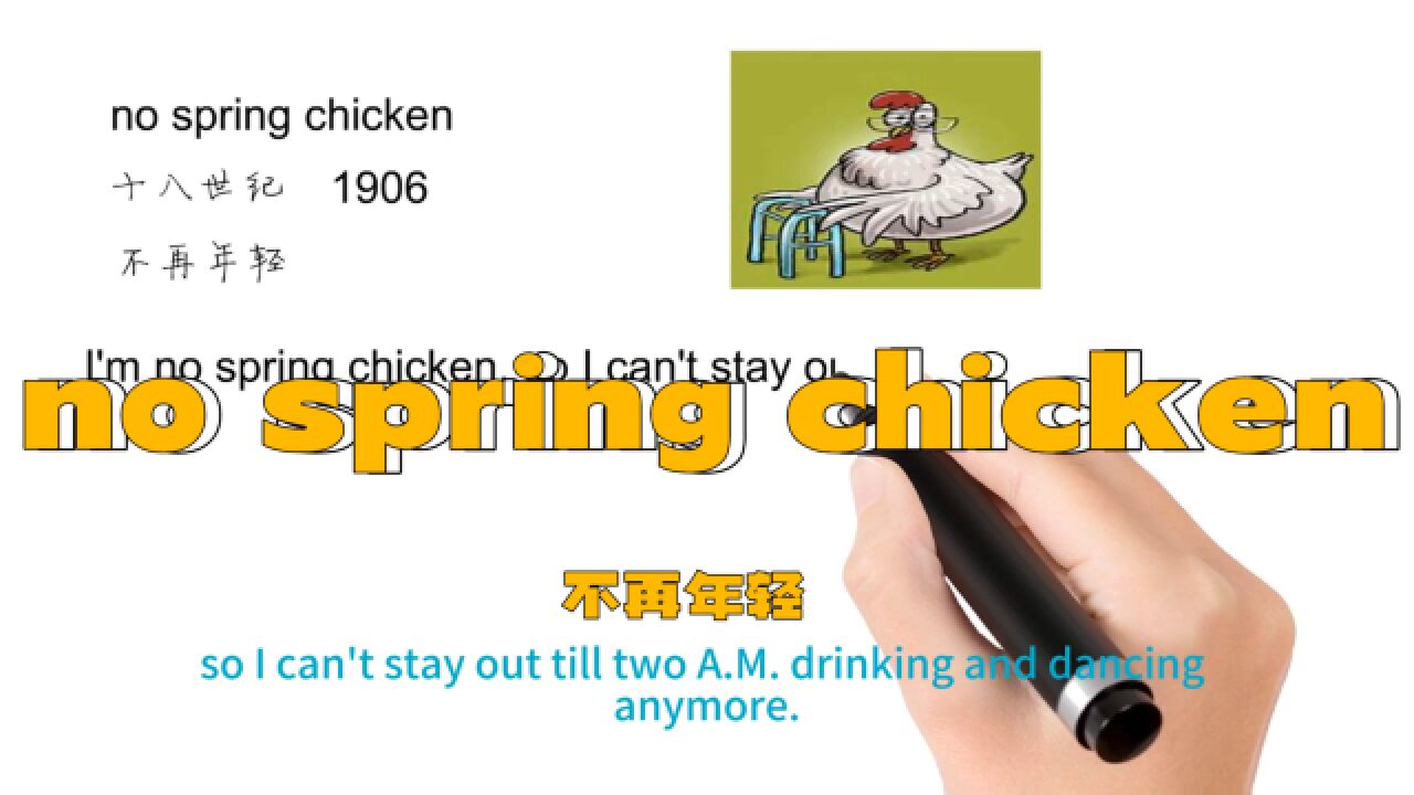 英语思维解密,为什么no spring chicken表示不再年轻,轻松学英语