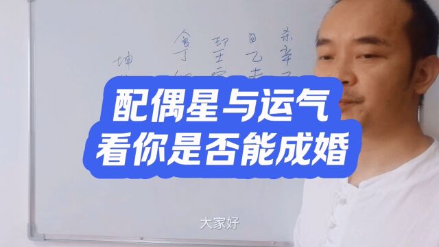 配偶星太弱配,需合运势看你是否能成婚