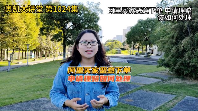 1024 阿里买家恶意下单 申请理赔该如何处理