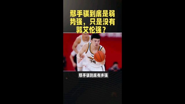 鄢手骐其实并不弱,只是没有郭艾伦强?