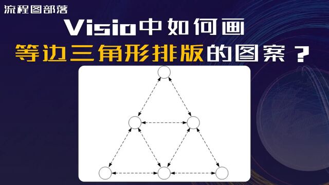 如何使用Visio画一个等边三角形排版的图案?