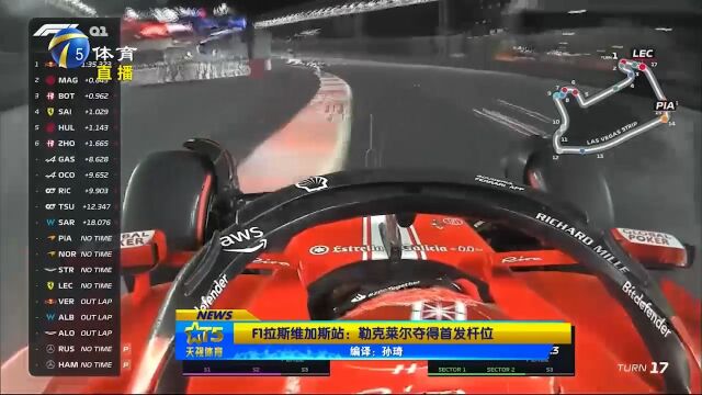 F1拉斯维加斯站:勒克莱尔夺得首发杆位