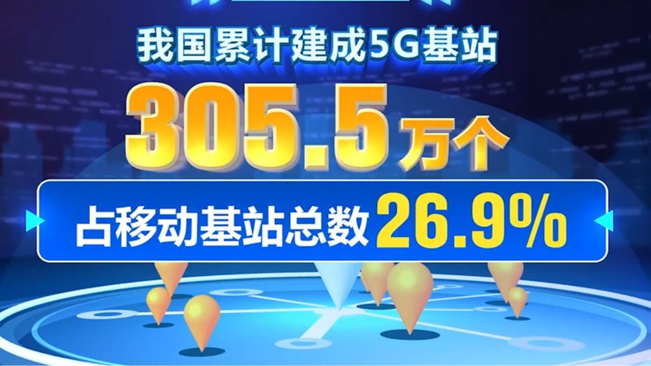 我国5G基站超300万个