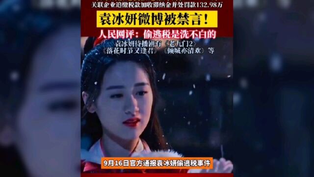 知名演员袁冰妍被曝出涉嫌偷税漏税事件,人民网怒了