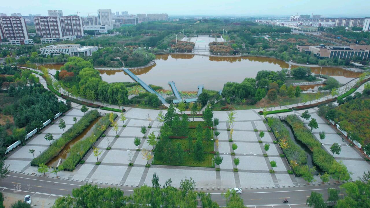 山东临沂市平邑县祥云湖公园美丽景色