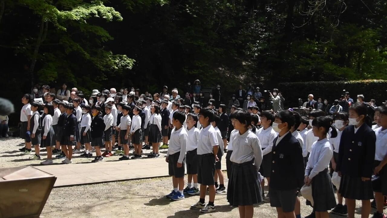 日本佐贺县多久市举办“春季释菜”祭孔活动