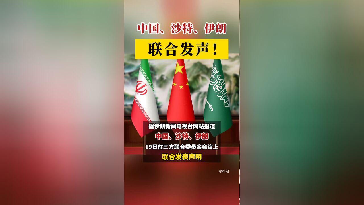 中国、沙特、伊朗,联合发声!