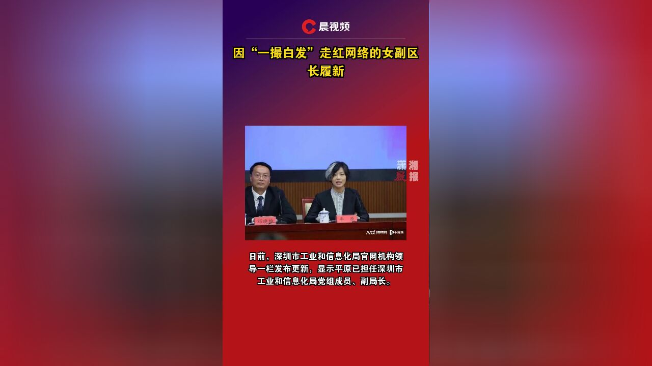 因“一撮白发”走红网络的女副区长履新