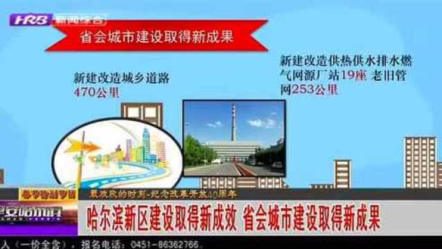 哈尔滨新区建设取得新成效 省会城市建设取得新成果