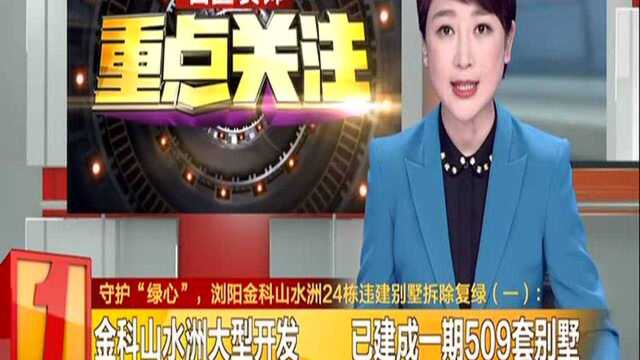 守护“绿心”,浏阳金科山水洲24栋违建别墅拆除复绿(一):金科山水洲大型开发 已建成一期509套别墅