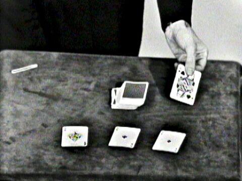 One Handed Card Magic Act