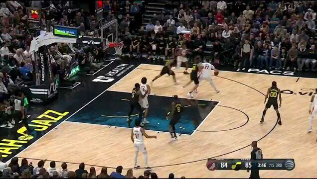 NBA常规赛：开拓者vs爵士第3节中文解说回放