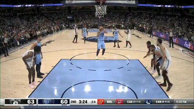 NBA常规赛：篮网vs灰熊皓篮球解说全场回放