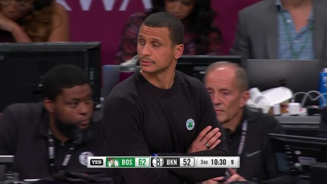NBA常规赛：凯尔特人vs篮网第3节英文原声回放