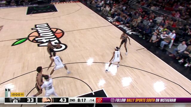 篮网vs老鹰第2节中文解说回放