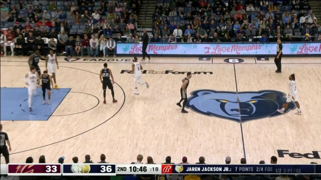 NBA常规赛：骑士vs灰熊中文解说全场回放